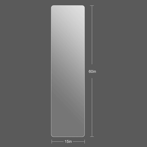 Specchio argento di alta qualità 5mm 60 \ "x 15 \" angolo a corpo intero in vetro antideflagrante per soggiorno guardaroba appeso a parete - Product Image 2