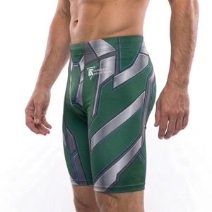 Breathable Moisture Wicking Athletic Training Gym Wear Polyester/Nylon Fabric <b>Mens</b> Solid Casual <b>Compression</b> <b>Shorts</b> - Product Image 2