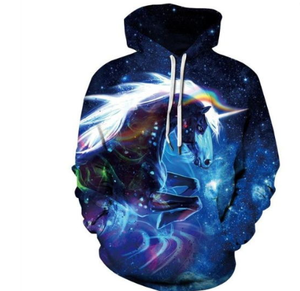 Sweat-shirt à capuche pour homme, imprimé galaxie, coupe classique, décontracté, pour l'automne, 100% polyester, tricoté, respirant - Product Image 3