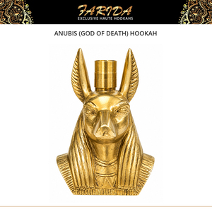 Cachimba de Lujo con Diseño Atractivo, Lacada al Estilo Faraónico, de Latón Sólido de Primera Calidad, con Anubis (Dios de la Muerte), Hecha en Egipto - Product Image 6