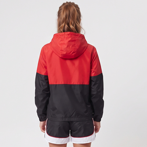 Women Color Blocking Hooded <b>Windbreaker</b> Shorts Set Lightweight Nylon Hiking <b>Camping</b> 3/4 Zipper Hoodie Waterproof Rain Shorts Set - Product Image 2