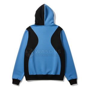 Sudadera con Capucha de Invierno para Hombre, 100% Algodón, para Deportes al Aire Libre, Viajes, Fitness, Transpirable, de Secado Rápido, Diseño Azul y Negro, Talla Grande - Product Image 5