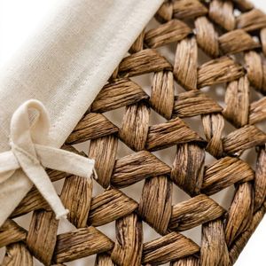 Cesta de Almacenamiento de Jacinto de Agua Más Vendida, Cesta Tejida a Mano Natural para Decoración del Hogar - Product Image 3