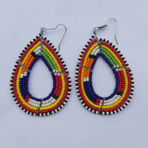 Pendientes de Perlas con Forma de Mariposa, Estilo Boho Clásico, Bordados con Cuentas, 88 Cuentas Decorativas, Algodón Ligero, Clásico - Product Image 3