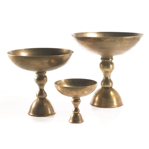 Vaisselle en métal de couleur or Lite Table Design élégant Forme ronde Bol de piédestal de service pour la maison - Product Image 6