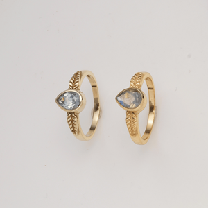 Natural Blue Topaz <b>Ring</b> 925 <b>Sterling</b> <b>Silver</b> Gold Plated Bezel <b>Set</b> Handmade Pear Shape Gemstone <b>Ring</b> for Women Wholesale - Product Image 5