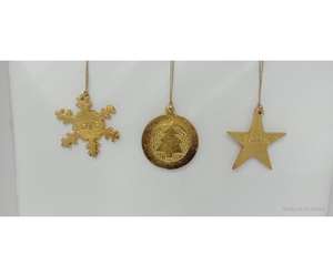 Ornement de Noël moderne en métal de qualité supérieure, incassable, décoration de fête à prix avantageux - Product Image 1