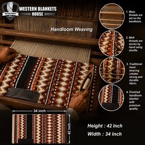 Manta Western Clásica para Caballo, 42x34 Pulgadas, Forro de Lana, Cómoda para Montar, de la Mejor Calidad - Product Image 6