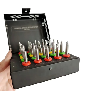 Kit de brocas para implantes dentales, 25 piezas, brocas cónicas recubiertas, sistema con recipiente de seguridad, herramientas quirúrgicas integrales para implantes - Product Image 6