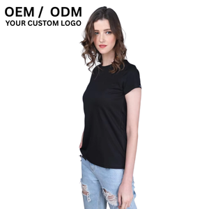Camiseta Unisex de Corte Ajustado con Cuello de Lazo, 100% Algodón, Cuello Redondo, Color Sólido, Talla Grande, Manga Corta, Venta al Por Mayor - Product Image 6