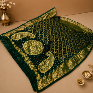 ผ้าคลุมไหล่แบบอินเดียลายบันฮานีสำหรับผู้หญิง - Product Image 3