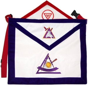 Delantal de ex sacerdote, delantal de ex maestro ilustre, delantal reversible para confraternidad, delantal ceremonial de doble cara - Product Image 1