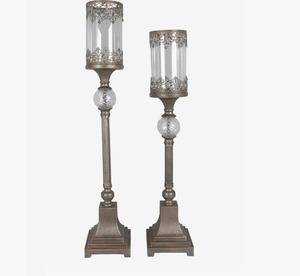 Elegant <b>Brass</b> Candle Stand with Glass <b>Lantern</b> Top Durable Home Decoration Metal Candle Holder for Indoor Use - Product Image 3
