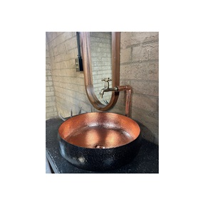 Lavabo de Cobre Superior, Lavabo de Baño de Lujo Hecho a Mano, Lavabo Metálico para Decoración Interior Exclusiva - Product Image 1