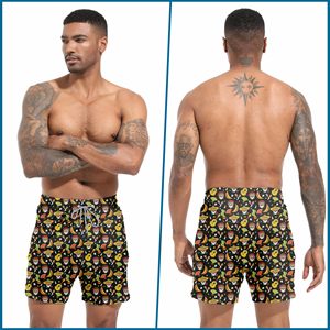 Shorts de bain décontractés pour hommes à imprimé Jour des Morts, séchage rapide, taille à cordon de serrage, vente en gros - Product Image 2