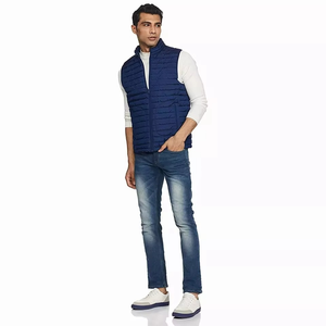 Gilet matelassé sans manches personnalisé pour homme, chaud et rembourré, style doudoune, couleur unie - Product Image 3