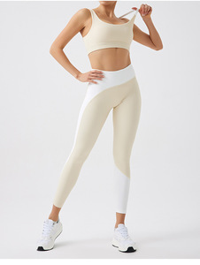 Conjunto de Yoga Aoyema Butter Soft, Conjunto Deportivo de Yoga Acanalado, Conjunto de Yoga de 2 Piezas para Mujer con Colores en Contraste Reciclados, Ropa Deportiva - Product Image 2