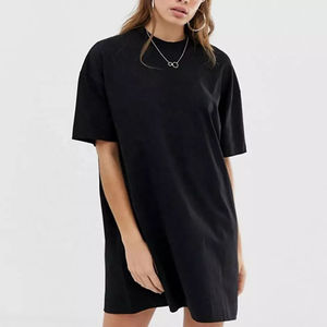 Camiseta popular de manga larga con cuello redondo para mujer, camiseta negra cómoda de algodón peinado, camisa de vestir para mujer de calidad económica. - Product Image 1