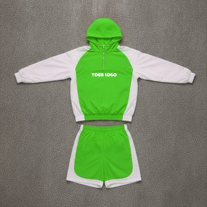 Custom Two Tone Windbreaker Short Set Men <b>Reflective</b> Nylon <b>Jacket</b> With Shorts Sports Streetwear Outfit - Product Image 5