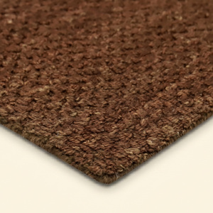 Tapis DECORDEC en laine marron chocolat, texturé uni, antidérapant, écologique, minimaliste, à poils moyens, pour salon - Product Image 5