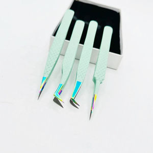 ชุดแหนบต่อขนตา DANTRIC IMPLANTS รุ่น DH-538 สีเขียวทะเล ปลายเรียบ สแตนเลสสตีล 10 มม. เครื่องมือที่ทนทานและแม่นยำสำหรับตกแต่งคิ้ว - Product Image 2