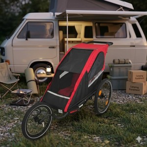 Remolque de Bicicleta para Bebés TC-2024S, Carriola 3 en 1, Diseño Ligero para Aventuras al Aire Libre - Product Image 1