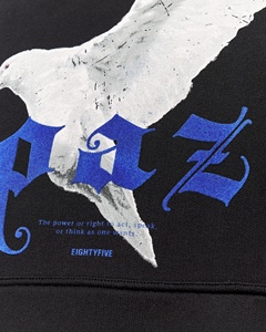 Sweat à capuche en coton éponge pour hommes, pull-over personnalisé, taille américaine, blanc, français, 460 GSM - Product Image 3