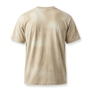 T-shirt Homme Oversize Streetwear Col Rond en Coton Épais 250 g/m² Écologique Délavé au Soleil Effet Acide Coupe Boxy Personnalisée - Product Image 2