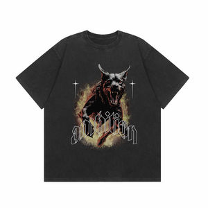 Camisetas Negras Extra Grandes de Diseño Libre Personalizadas con Estampado DTG, Camisetas para Hombre de Calidad de Lujo, Ropa Urbana - Product Image 1