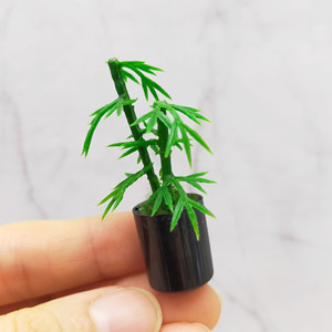 Mini Planta Artificial de Bambú de Plástico, Accesorios en Miniatura para Casa de Muñecas, Decoración de Vegetación para Escenas en Miniatura, para mayores de 14 años - Product Image 2