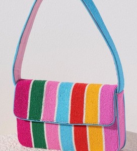 Último modelo de bolso de mano con bordado abstracto y cuentas, multicolor, tipo clutch de noche para fiesta, bolso bandolera de hombro - Product Image 4