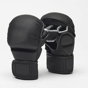 Guantes de MMA Duraderos de Medio Dedo con Agarre para las Manos, Material de PU para Entrenamiento Intenso, Sparring, Ejercicios de Gimnasio y Uso Deportivo - Product Image 1