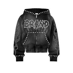 Conjunto Deportivo para Hombre con Logotipo Personalizado al por Mayor, Estilo Oversize, Lavado Ácido, con Pedrería, Estampado Vintage, Transpirable - Product Image 4