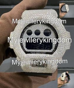 Montre-bracelet de style Hip-Hop en acier inoxydable avec verre et diamants Moissanite VVS de qualité supérieure, résistante à l'eau 10 bars, pour hommes et femmes, la meilleure à petit prix - Product Image 5