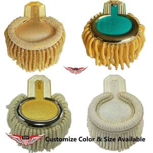 KEW Gold Luxurious Eco-Friendly <b>Braided</b> Vintage Elegant Ceremonial Garment <b>Accessories</b> Epaulettes Bullion Wire Mylar Thread - Product Image 5