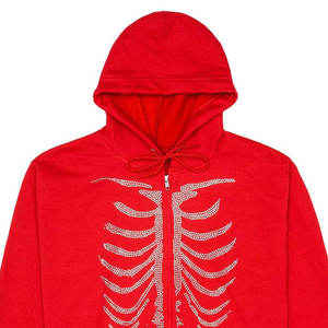 Sudadera con Capucha con Impresión DTG, Pedrería Termoadhesiva y Acabado Lavado Ácido, Conjunto de Sudadera con Capucha y Pantalones Cortos con Pedrería, Fabricante de Prendas - Product Image 3