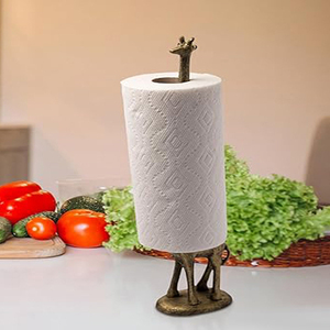Soporte de Papel Higiénico y Toallas de Papel de Hierro Fundido con Acabado en Latón Antiguo y Portarrollos de Papel Higiénico de Hierro Fundido - Product Image 3