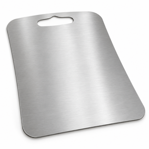 Planche à découper en acier inoxydable, double face, planche à découper de qualité alimentaire, planche à découper rectangulaire pour cuisine et restaurant - Product Image 4