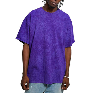 Camiseta de Hombre con Lavado Ácido, 100% Algodón, Diseño Personalizado, Secado Rápido, Transpirable, Ecológica, Talla Grande, Logotipo Personalizado - Product Image 1