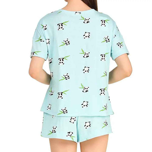 ชุดเซ็ตเสื้อยืดและกางเกงขาสั้น 2 ชิ้น สำหรับผู้หญิง แฟชั่นฤดูร้อน ผ้าโพลีเอสเตอร์/คอตตอน ระบายอากาศได้ดี ทรงหลวม ใส่สบาย ความยาวเหนือเข่า - Product Image 6