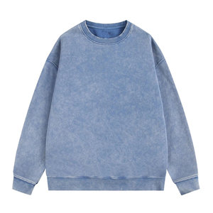 เสื้อสเวตเชิ้ตคอกลมสีดำทรงโอเวอร์ไซส์สำหรับผู้ชาย ผ้าถักเนื้อนุ่ม 100% คอตตอน สไตล์ลำลอง เหมาะสำหรับใส่ในช่วงฤดูใบไม้ร่วง - Product Image 6