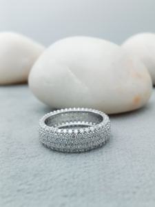Anillo de Compromiso de Moissanita de Calidad Premium para Boda, Elegante Corte Redondo, Simulador de Diamante, Joyería Nupcial Disponible para la Venta - Product Image 3