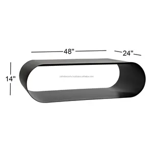 Modern Minimalist Wood Top Metal Frame Coffee <b>Table</b> with Storage Portable Design Living Room Furniture by Zahid Exports - Product Image 4