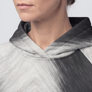 Hoodie en cuir de vache véritable pour femme, fermeture éclair, avec poches latérales - Product Image 4