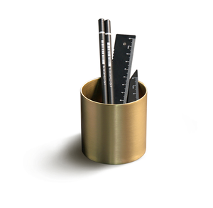 Portalápices de Latón de Alta Calidad, Organizador de Escritorio con Diseño de Hoja, para Oficina y Escuela, en Venta - Product Image 5