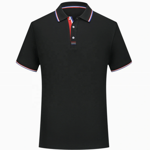 2024เสื้อยืดผู้ชายผ้าคอตตอน100% ระบายอากาศแห้งเร็วเสื้อโปโลผ้าถักนุ่มสีพื้น - Product Image 4