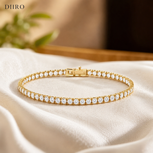 925 sterling <b>Silver</b> Moissanite Tennis <b>Bracelet</b> Round Brilliant Cut Diamond Channel Setting Women's Classic <b>Bracelet</b> - Product Image 4