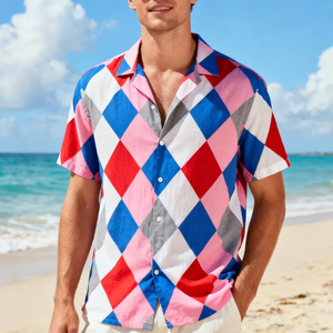 Chemises Hawaïennes d'Été Neuves pour Hommes, Grande Taille, Boutonnées, Manches Courtes, Décontractées, pour la Plage et les Fêtes - Product Image 4