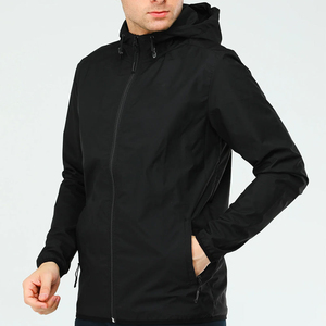 Men <b>Rain</b> <b>Jacket</b> Waterproof Windproof Lightweight Outdoor Shell Coat <b>Hooded</b> Breathable Rainwear for Hiking Camping Travel - Product Image 2