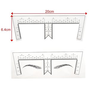 Plantilla desechable para cejas con regla de medición y guía de forma para salón de belleza y microblading - Product Image 4